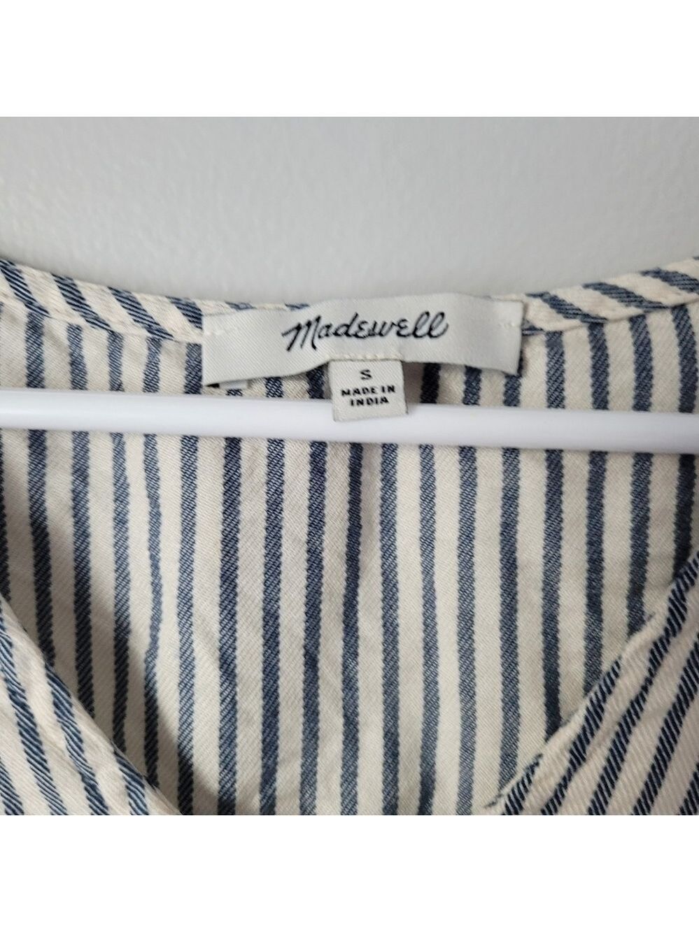 Madewell Novel Tie-Front Top in Stripe - Picture 7 of 7